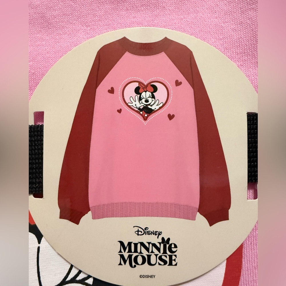 Disney Minnie Mouse Pink Sweater kids size 10 New